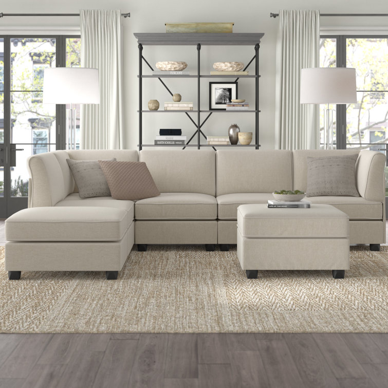 Greyleigh™ Hoddesd 120" Wide Reversible Modular Corner Sectional with